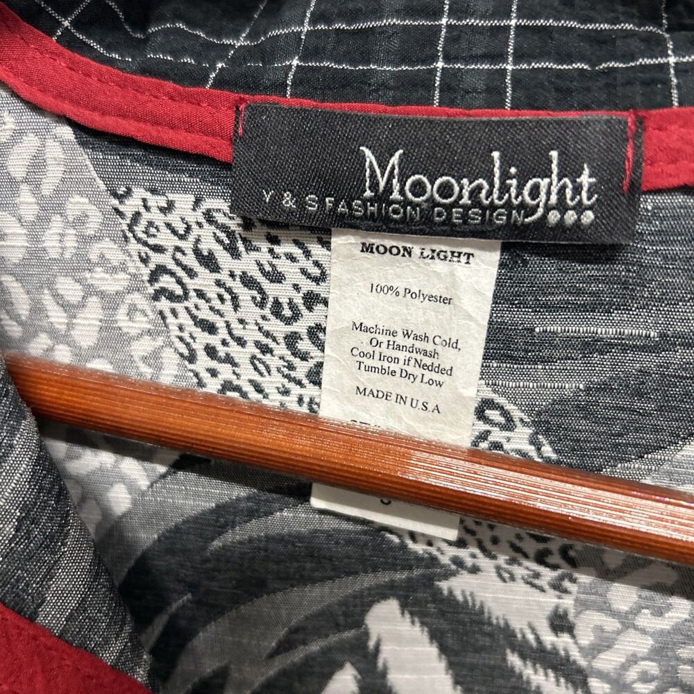 Moonlight Fashion Jacket Womens Small Button Textured Slit Career Kimono  Mixed - Picture 4 of 15